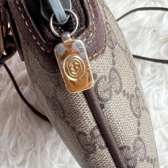 Authentic Vintage Gucci GG Monogram Supreme Sherry Web Ophidia Slingbag - Picture 6 of 14